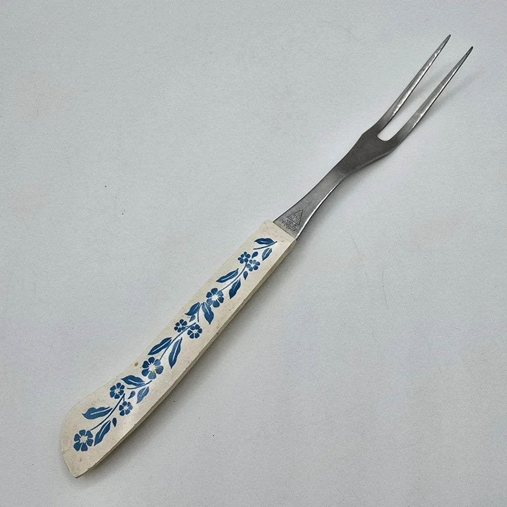 Vintage Replacement Household Cornflower Blue Serving Meat Fork Japan Utensil‎
